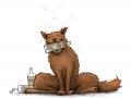 drunk wolf by plognark